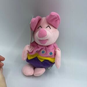 Disney Pink Winnie The Pooh Mini Bean Bag Easter Egg Piglet Plush Stuffed Animal